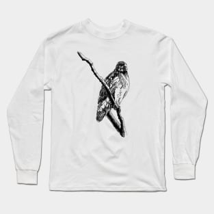 Hawk Ink Drawing Long Sleeve T-Shirt